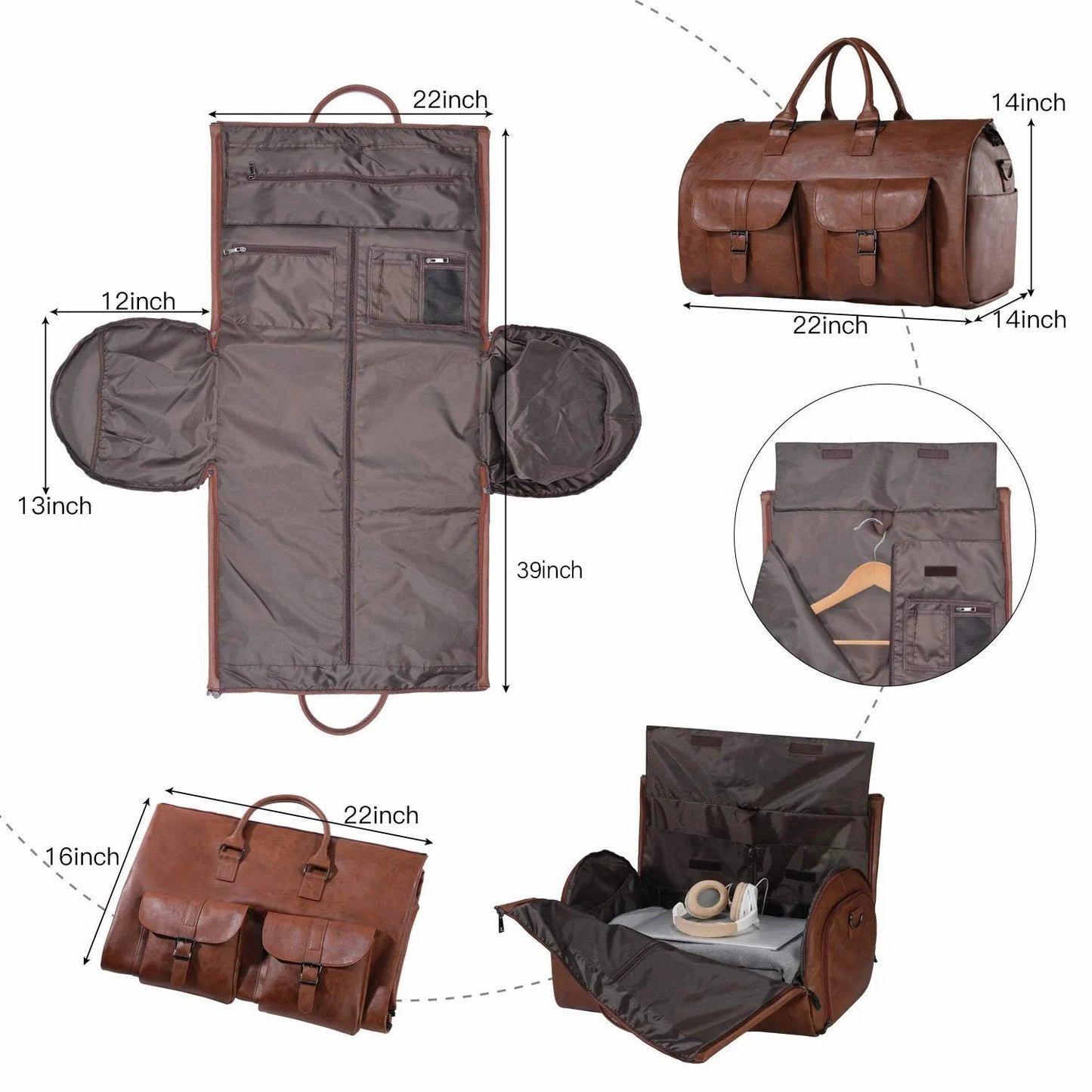 THE CONVERTIBLE DUFFLE GARMENT LUGGAGE