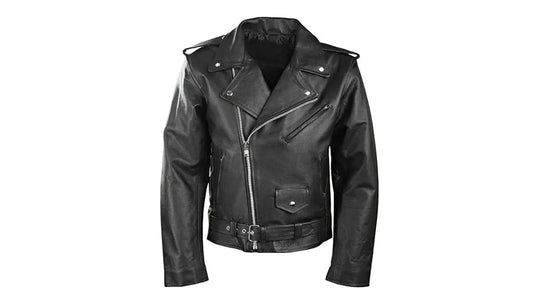 Route 66 Black Leather Jacket LUXE LEATHER