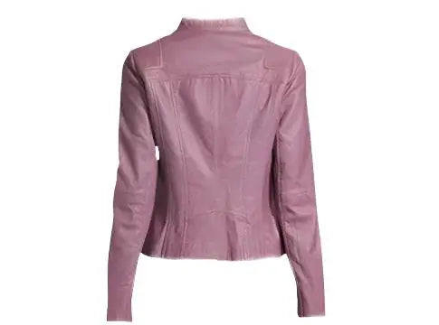 Women's Lilac Leather jacket LUXE LEATHER