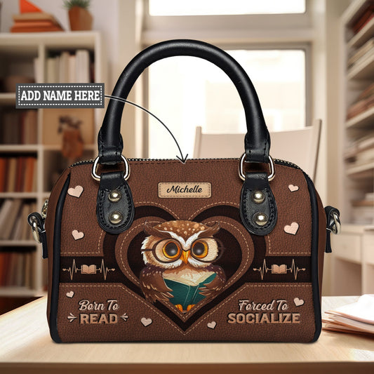 Born To Read Forced To Socialize Mini Satchel