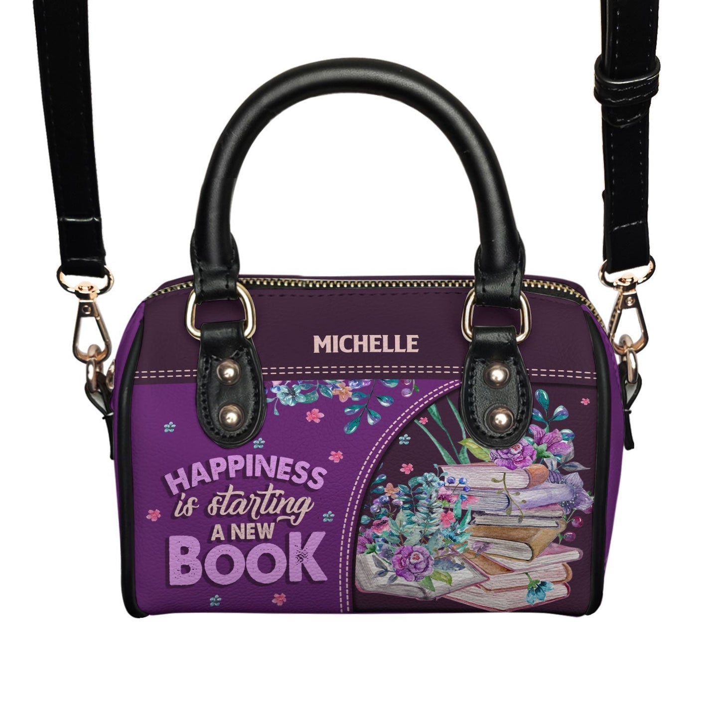 Happiness Is Starting A New Book Mini Satchel