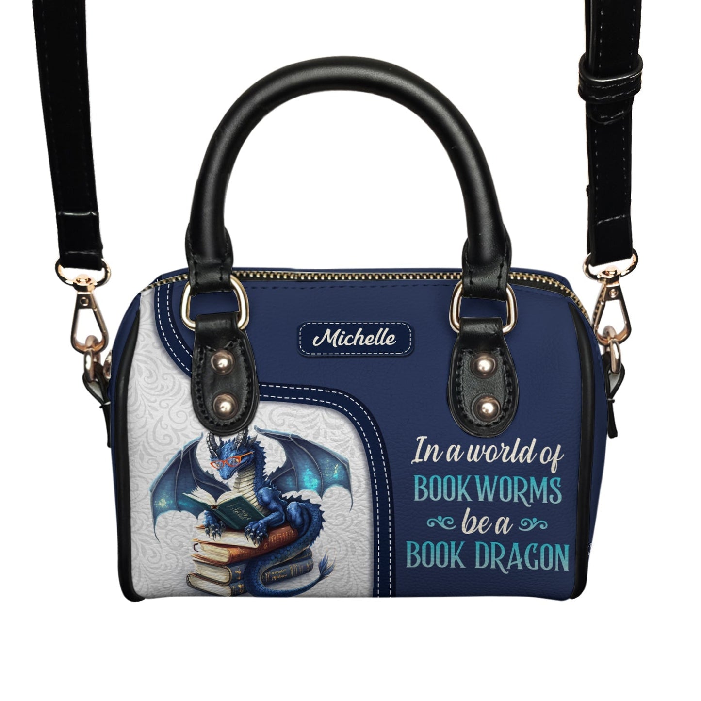 In A World Of Bookworms Be A Book Dragon Mini Satchel